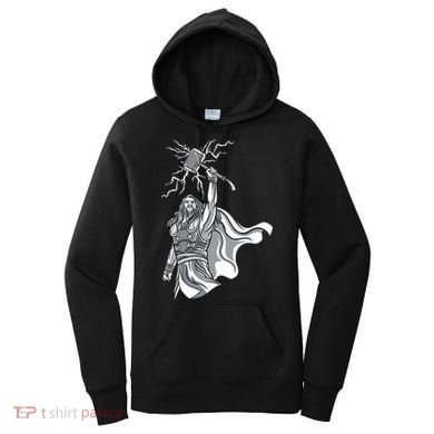 Mighty Thor With Hammer Women's Hoodie