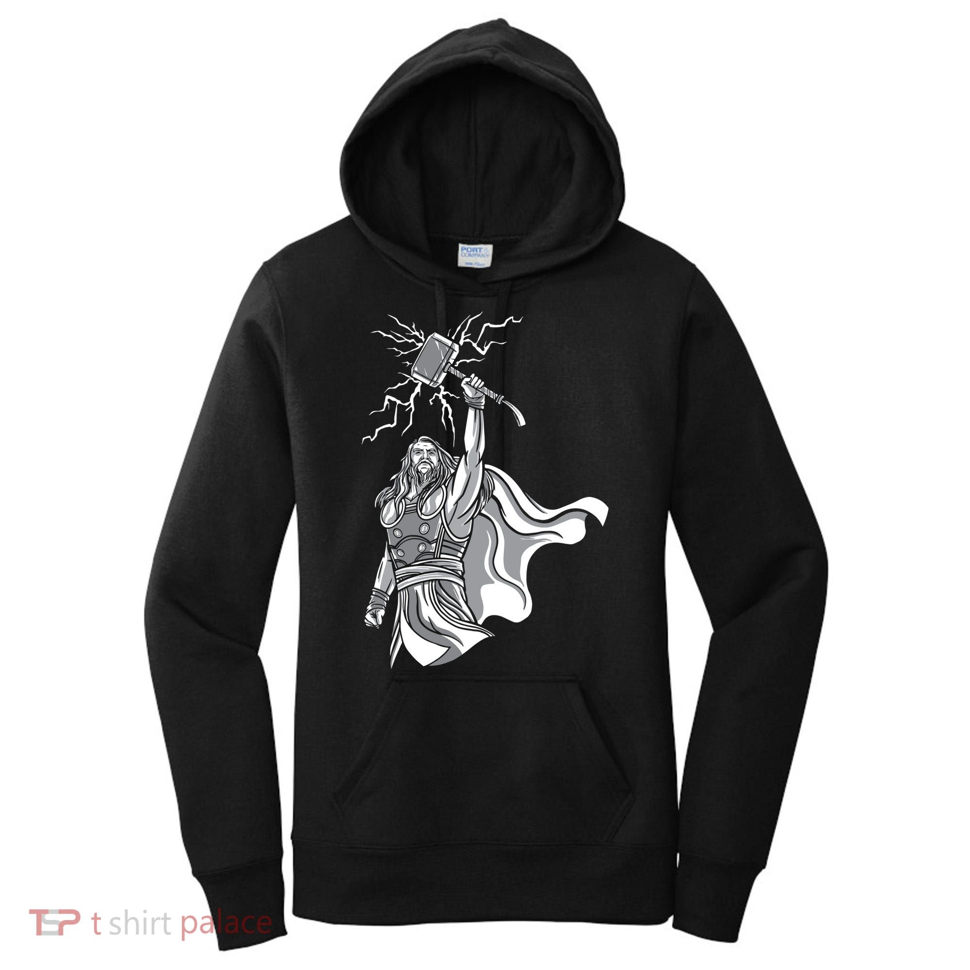 Mighty Thor With Hammer Women's Hoodie