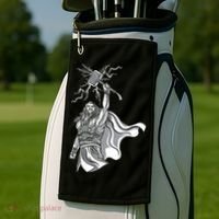Mighty Thor With Hammer Golf Towel thumb 2