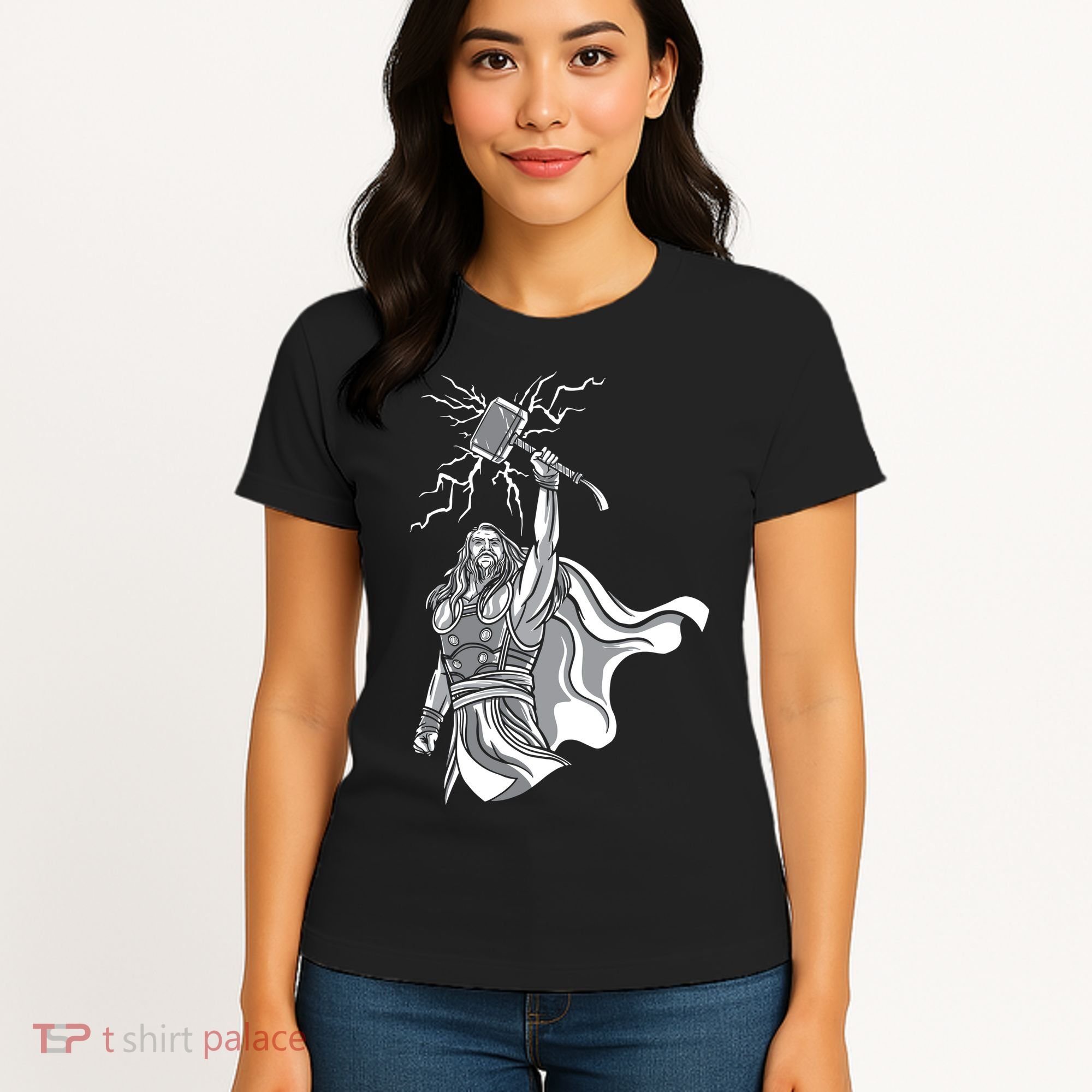 Mighty Thor With Hammer Women's T-Shirt