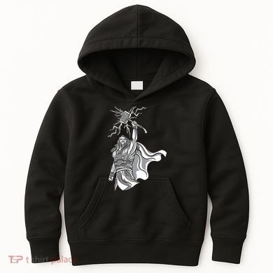 Mighty Thor With Hammer Kids Hoodie