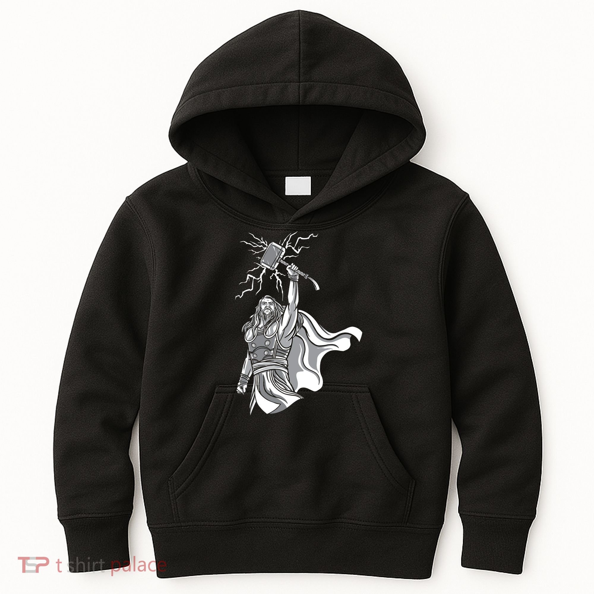 Mighty Thor With Hammer Kids Hoodie
