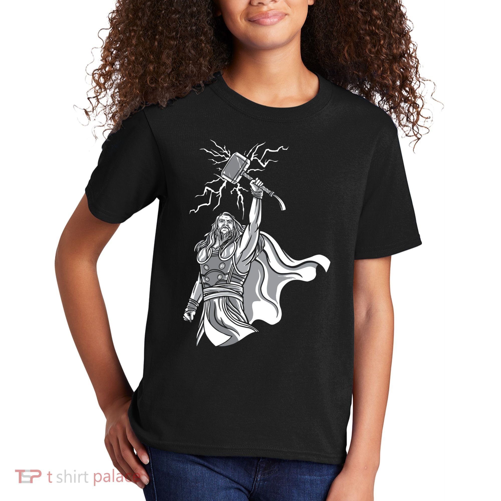 Mighty Thor With Hammer Kids T-Shirt