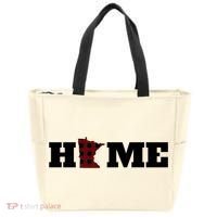 Minnesota Is Home Buffalo Plaid State Pride Gift Tote Bag thumb 0