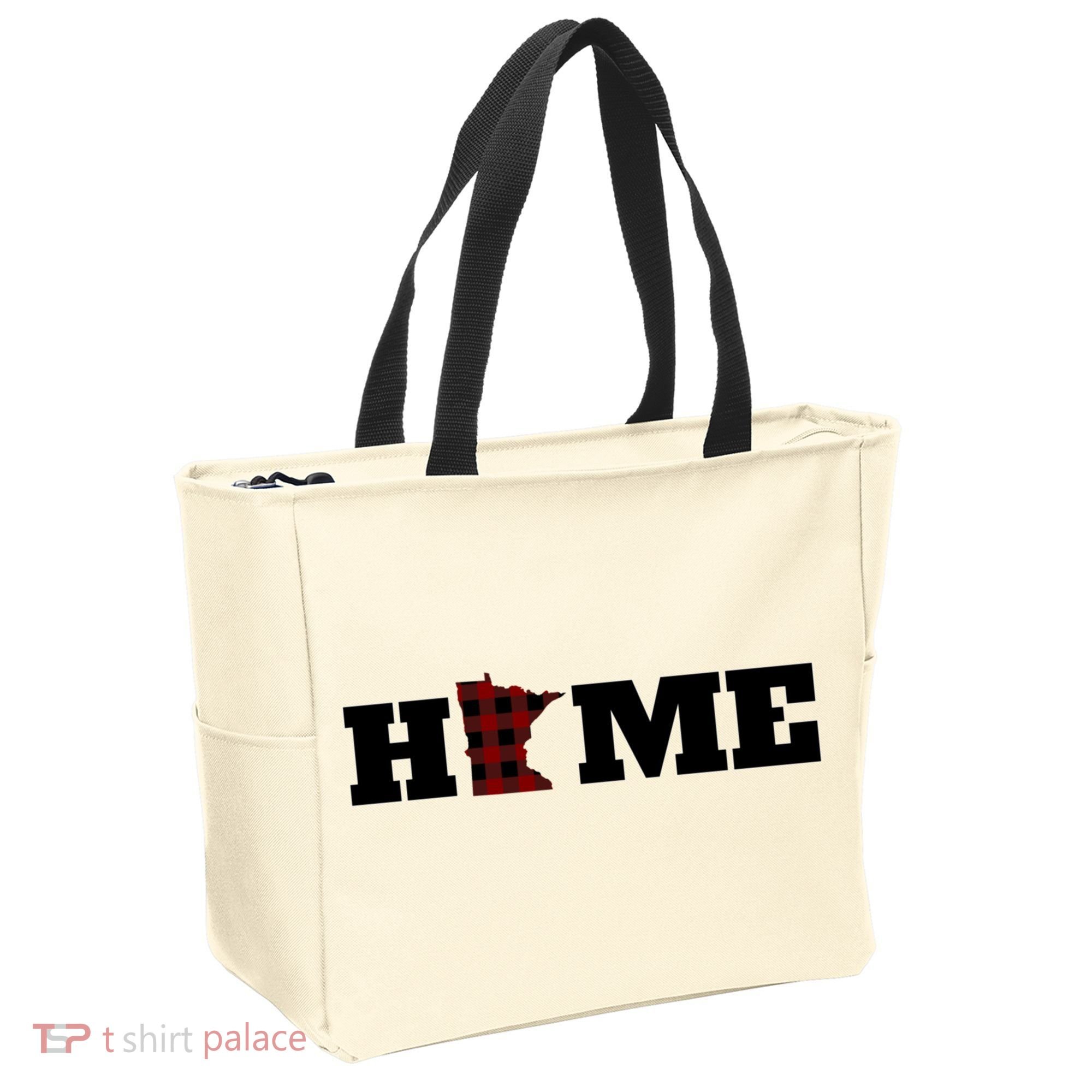 Minnesota Is Home Buffalo Plaid State Pride Gift Tote Bag