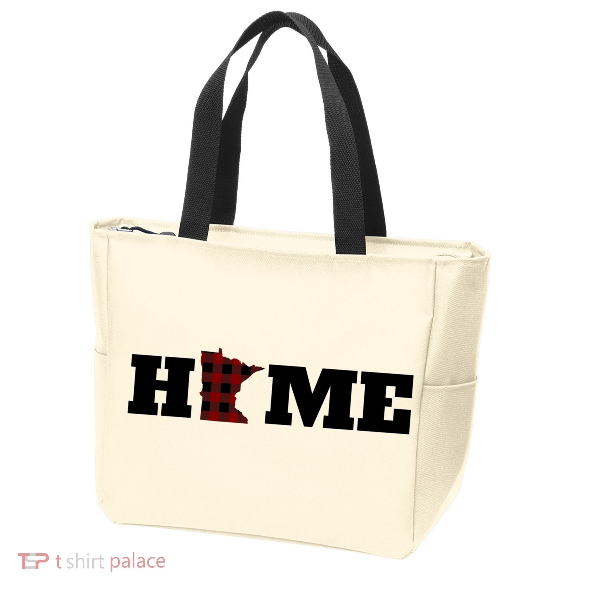 Minnesota Is Home Buffalo Plaid State Pride Gift Tote Bag