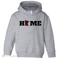 Minnesota Is Home Buffalo Plaid State Pride Gift Toddler Hoodie thumb 0
