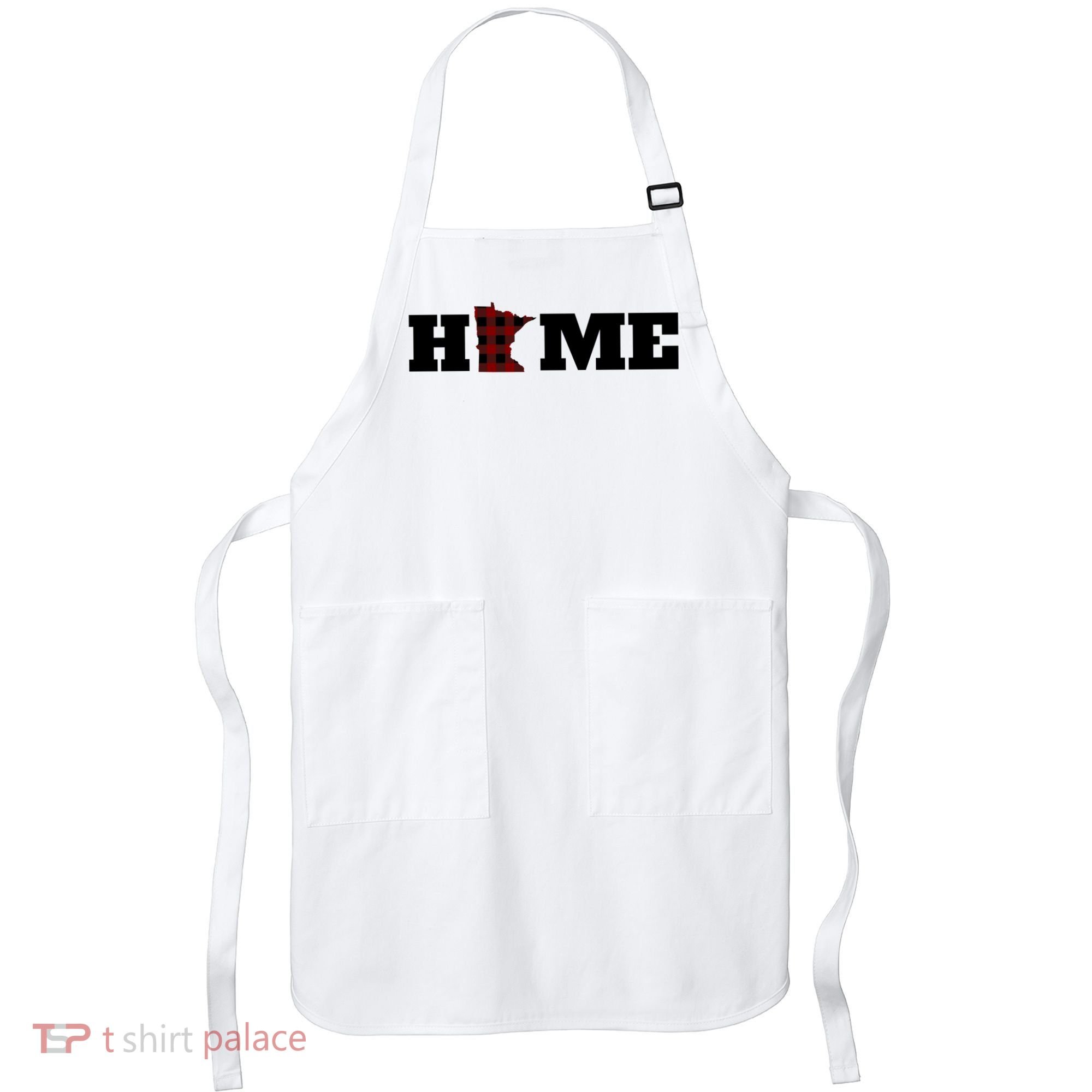 Minnesota Is Home Buffalo Plaid State Pride Gift Apron