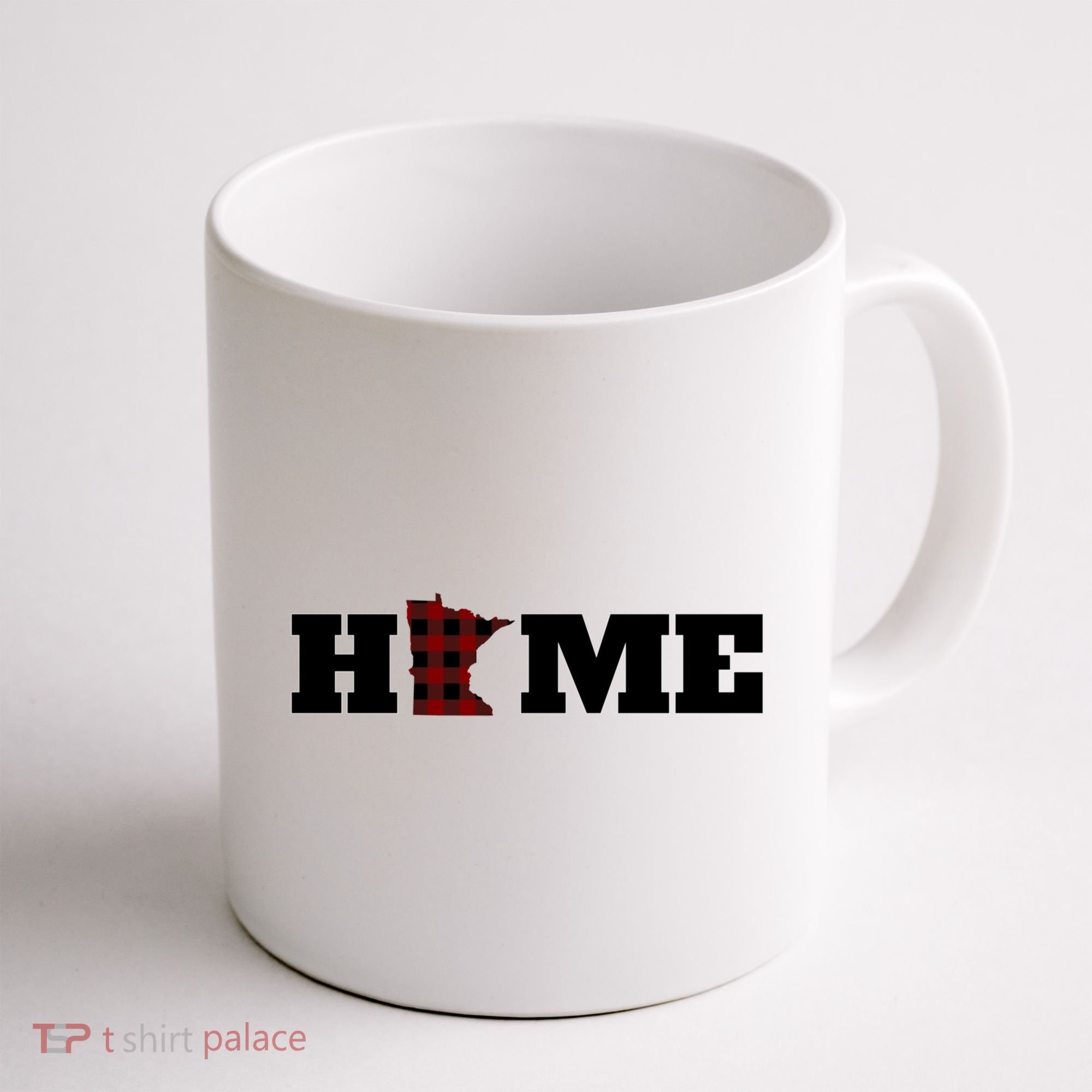 Minnesota Is Home Buffalo Plaid State Pride Gift Coffee Mug