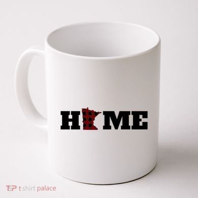 Minnesota Is Home Buffalo Plaid State Pride Gift Coffee Mug