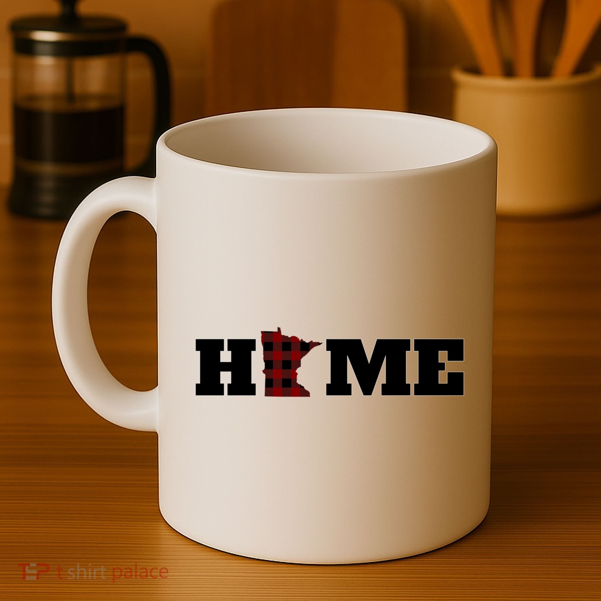 Minnesota Is Home Buffalo Plaid State Pride Gift Coffee Mug