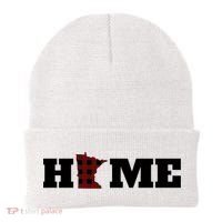 Minnesota Is Home Buffalo Plaid State Pride Gift Beanie thumb 0
