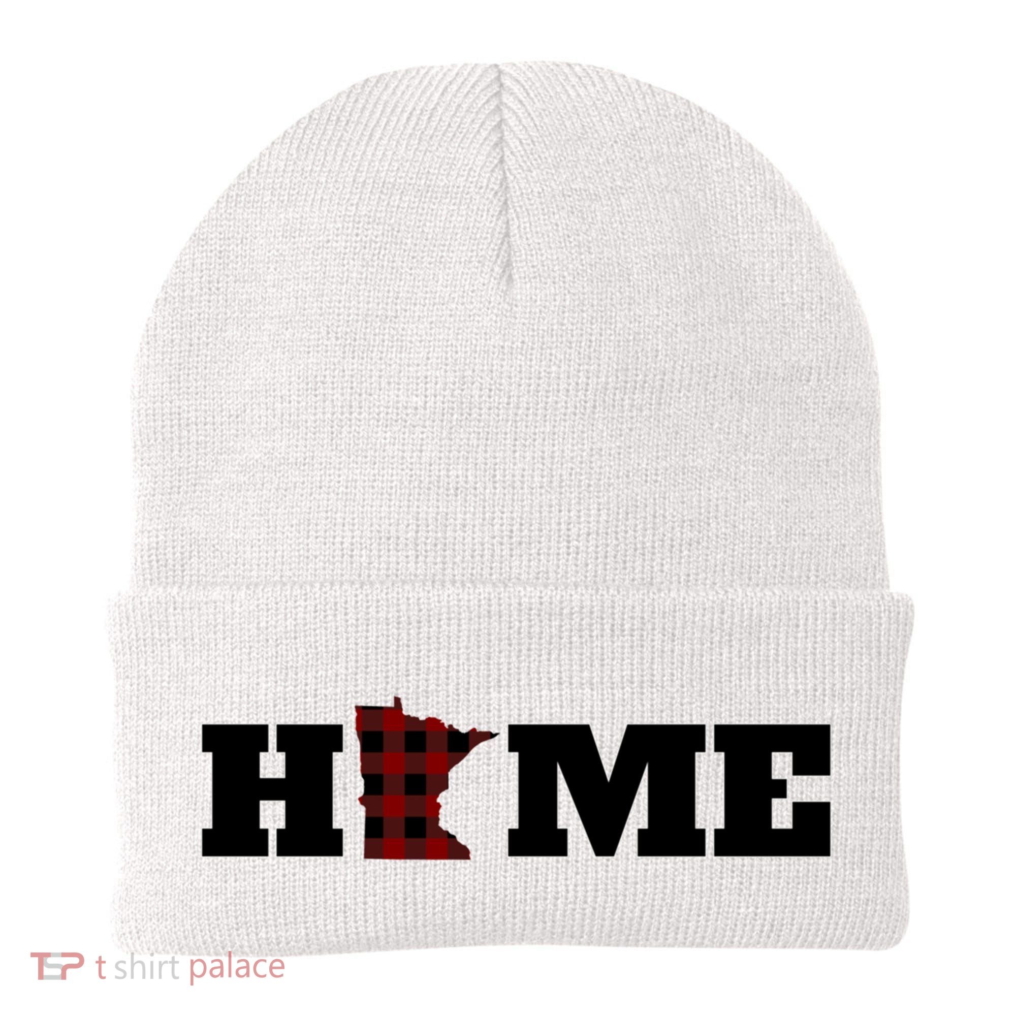 Minnesota Is Home Buffalo Plaid State Pride Gift Beanie