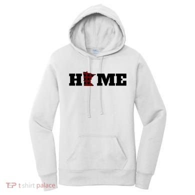 Minnesota Is Home Buffalo Plaid State Pride Gift Women's Hoodie