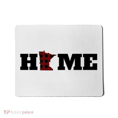 Minnesota Is Home Buffalo Plaid State Pride Gift Mousepad