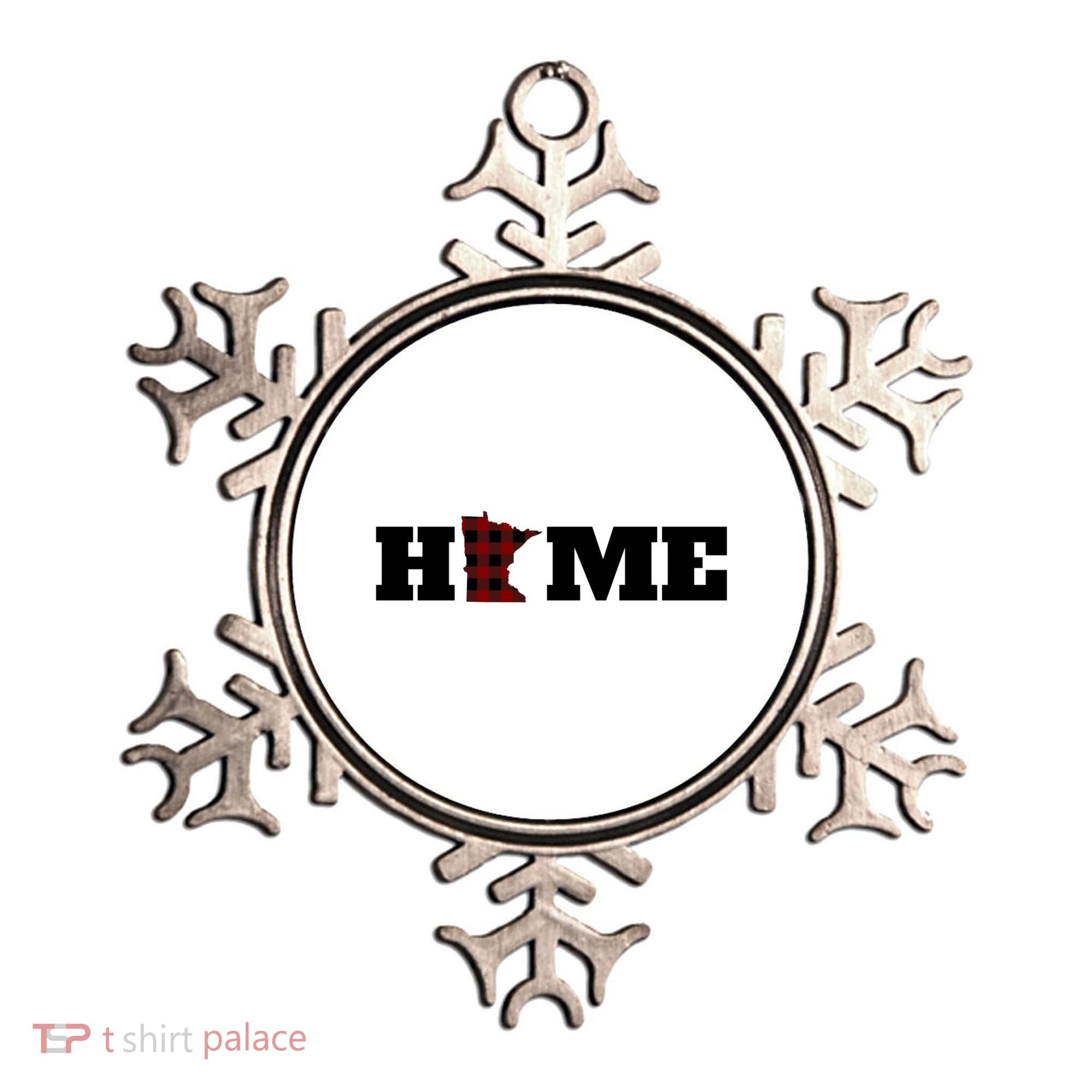 Minnesota Is Home Buffalo Plaid State Pride Gift Ornament