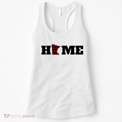 Minnesota Is Home Buffalo Plaid State Pride Gift Women's Tank Top
