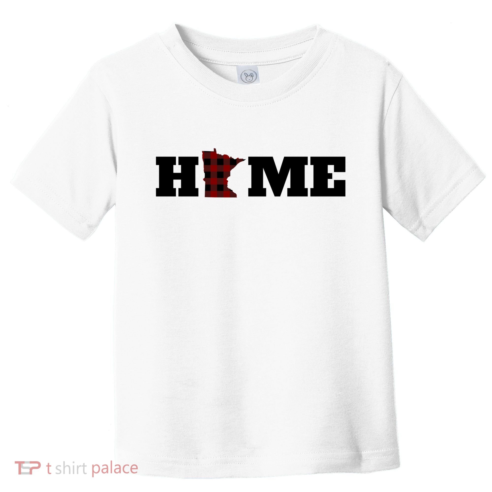 Minnesota Is Home Buffalo Plaid State Pride Gift Toddler T-Shirt