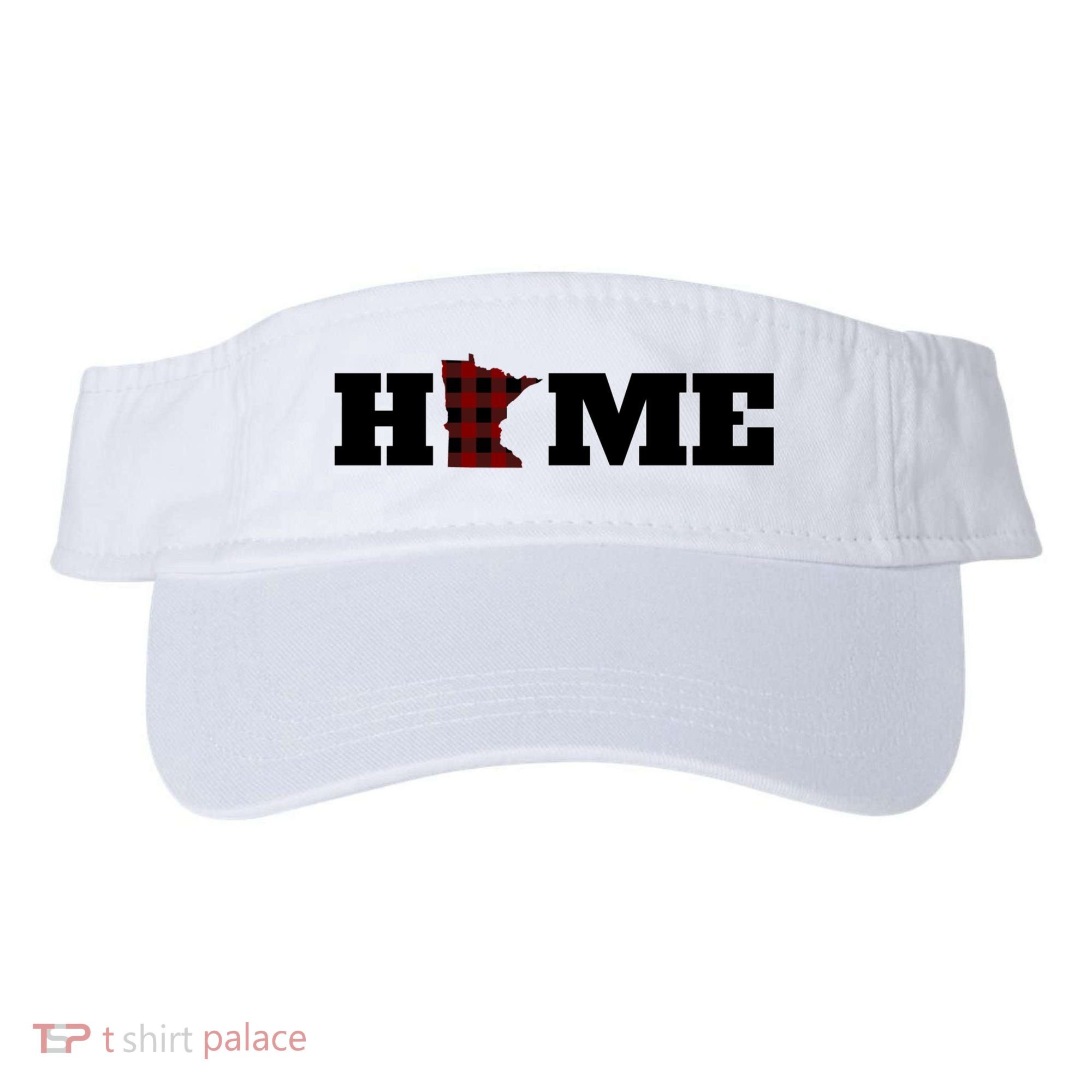 Minnesota Is Home Buffalo Plaid State Pride Gift Visor