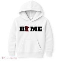 Minnesota Is Home Buffalo Plaid State Pride Gift Kids Hoodie thumb 0