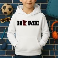Minnesota Is Home Buffalo Plaid State Pride Gift Kids Hoodie thumb 2