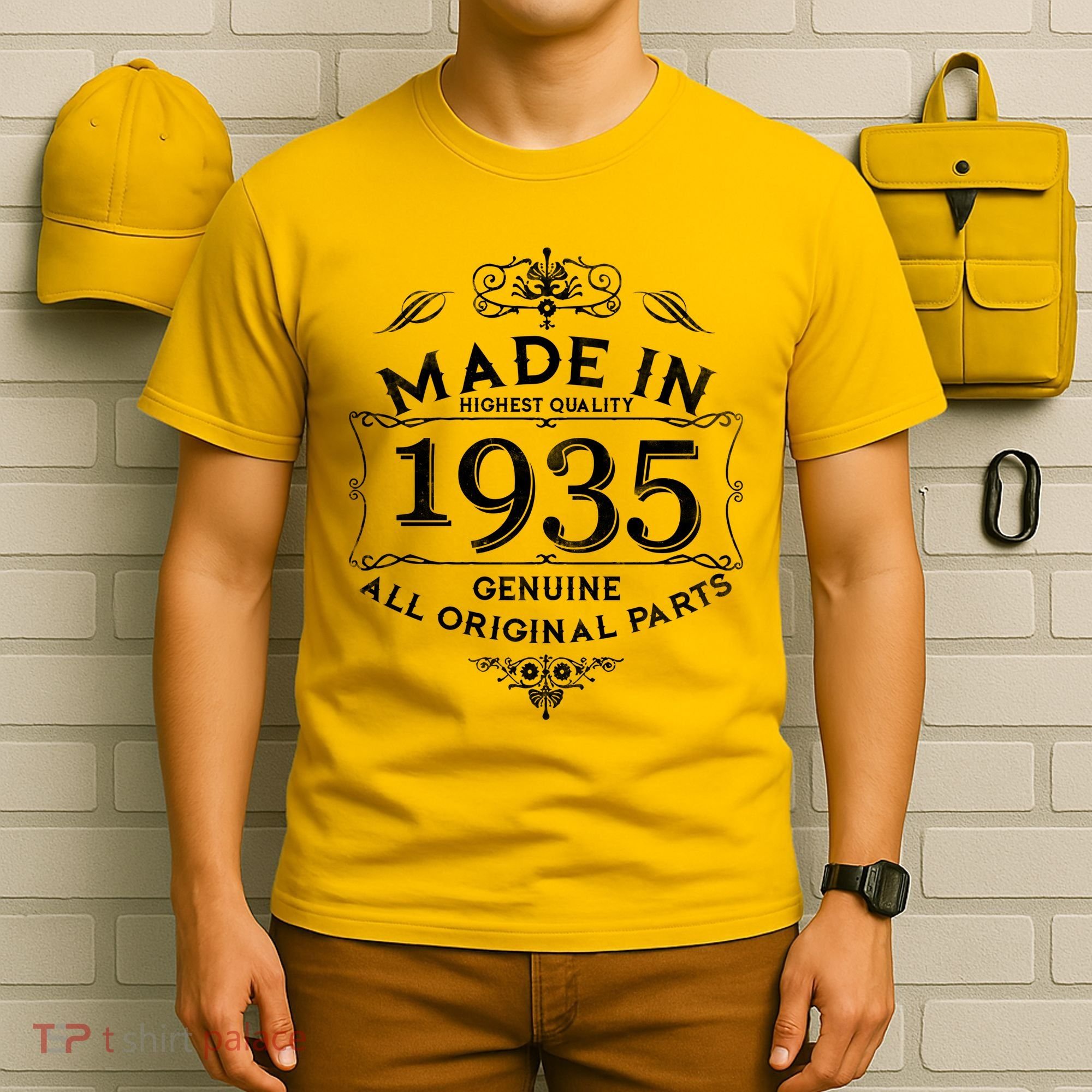 Made In Highest Quality Genuine All Original Parts 1935 90th Birthday T-Shirt