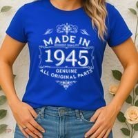 Made In Highest Quality Genuine All Original Parts 1945 80th Birthday Women's T-Shirt thumb 2