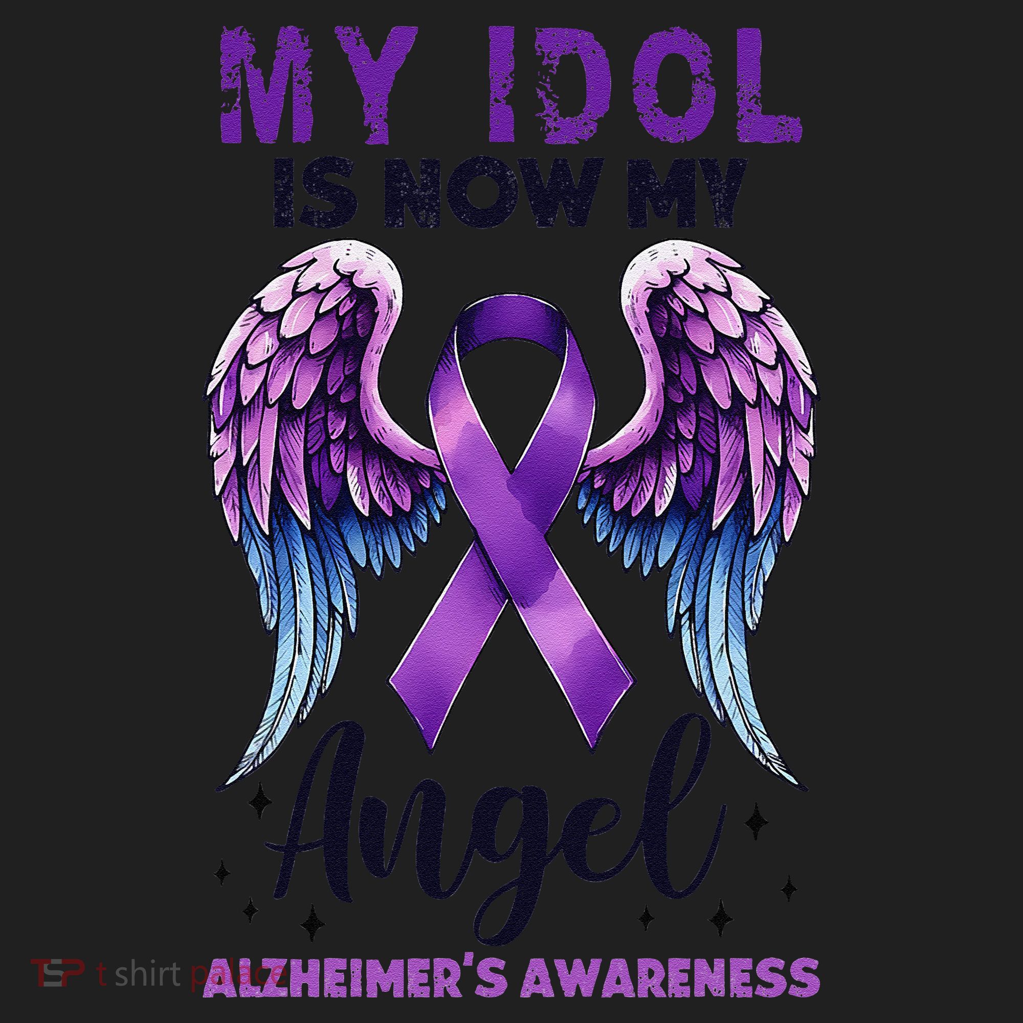 My Idol Is Now My Angel AlzheimerS Awareness Month Women's Sweatshirt