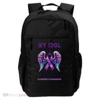 My Idol Is Now My Angel AlzheimerS Awareness Month Backpack thumb 0