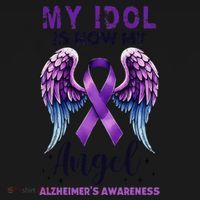 My Idol Is Now My Angel AlzheimerS Awareness Month Backpack thumb 2