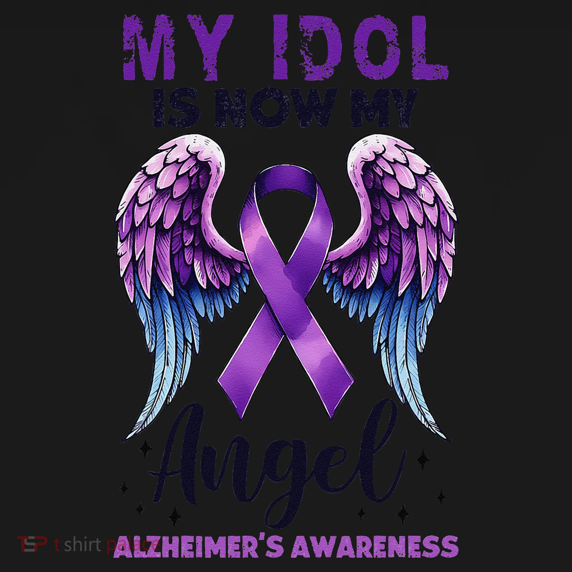 My Idol Is Now My Angel AlzheimerS Awareness Month Toddler Hoodie