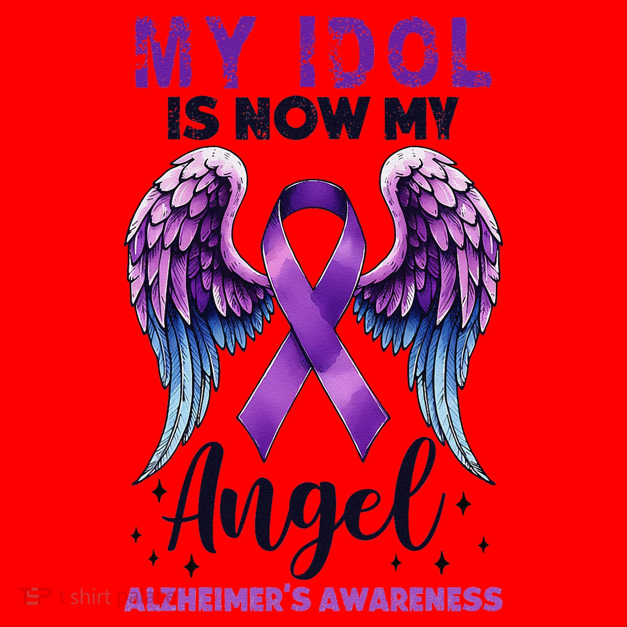 My Idol Is Now My Angel AlzheimerS Awareness Month Santa Hat