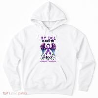 My Idol Is Now My Angel AlzheimerS Awareness Month Hoodie thumb 0