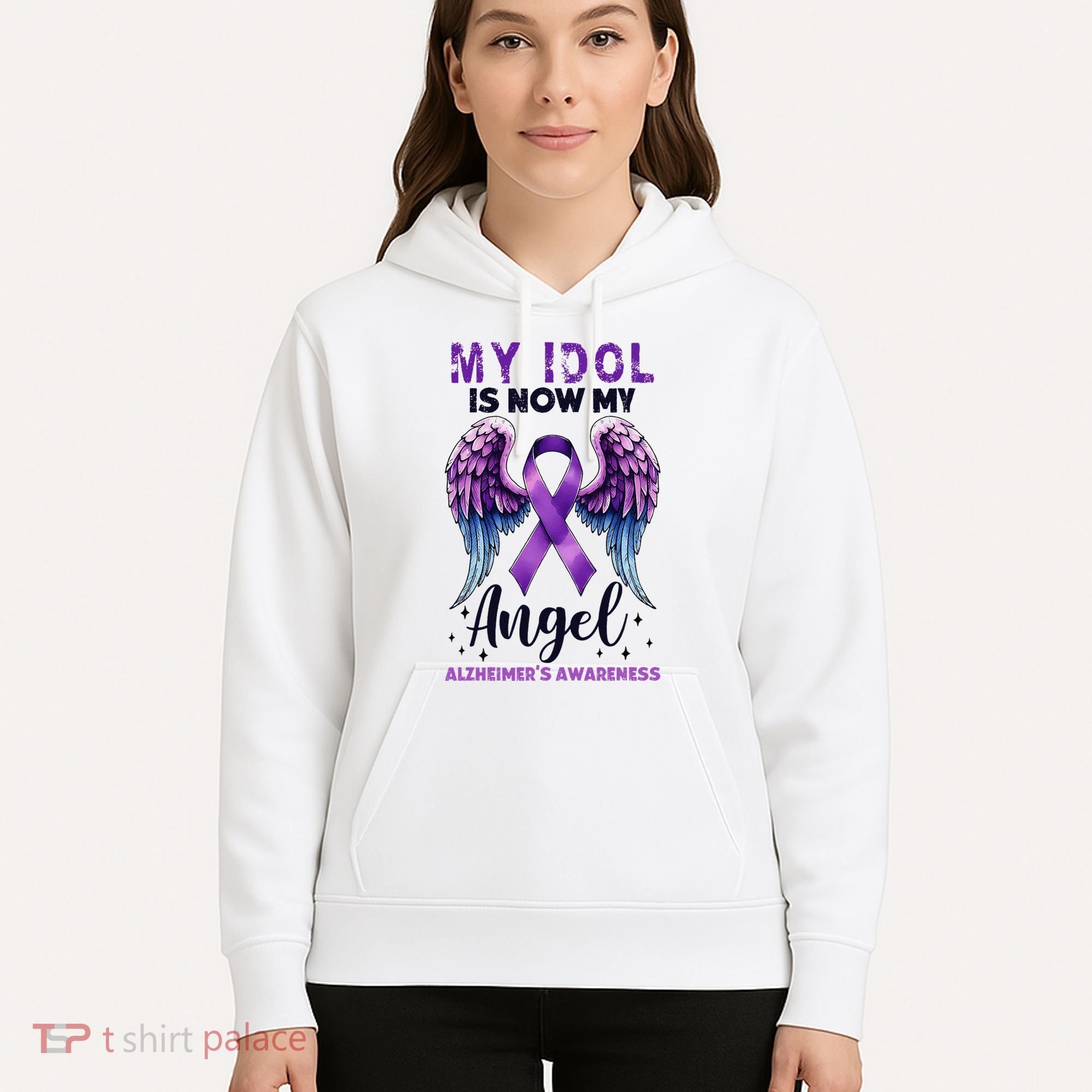 My Idol Is Now My Angel AlzheimerS Awareness Month Hoodie