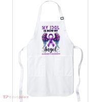 My Idol Is Now My Angel AlzheimerS Awareness Month Apron thumb 0