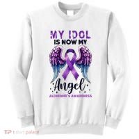My Idol Is Now My Angel AlzheimerS Awareness Month Sweatshirt thumb 0