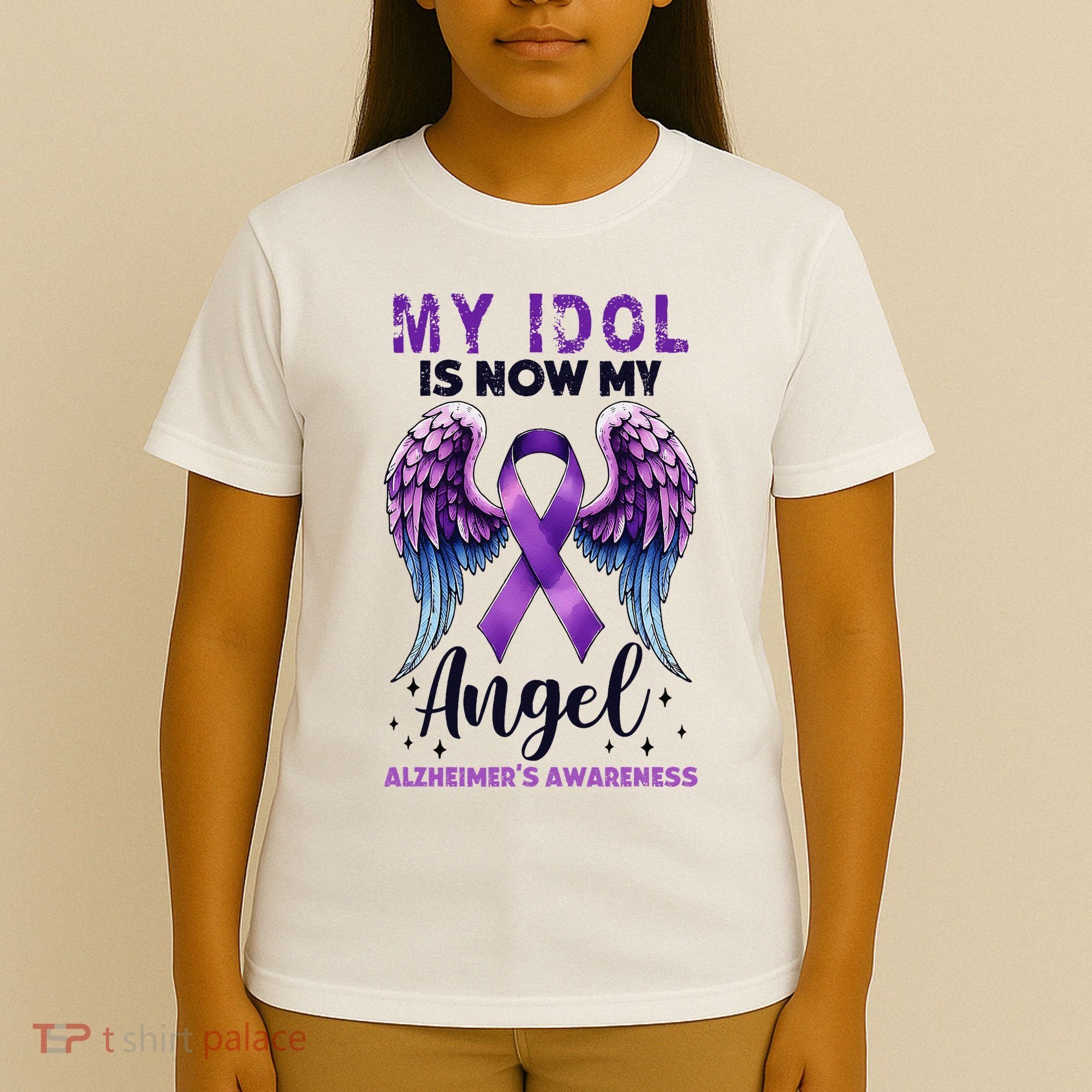 My Idol Is Now My Angel AlzheimerS Awareness Month T-Shirt