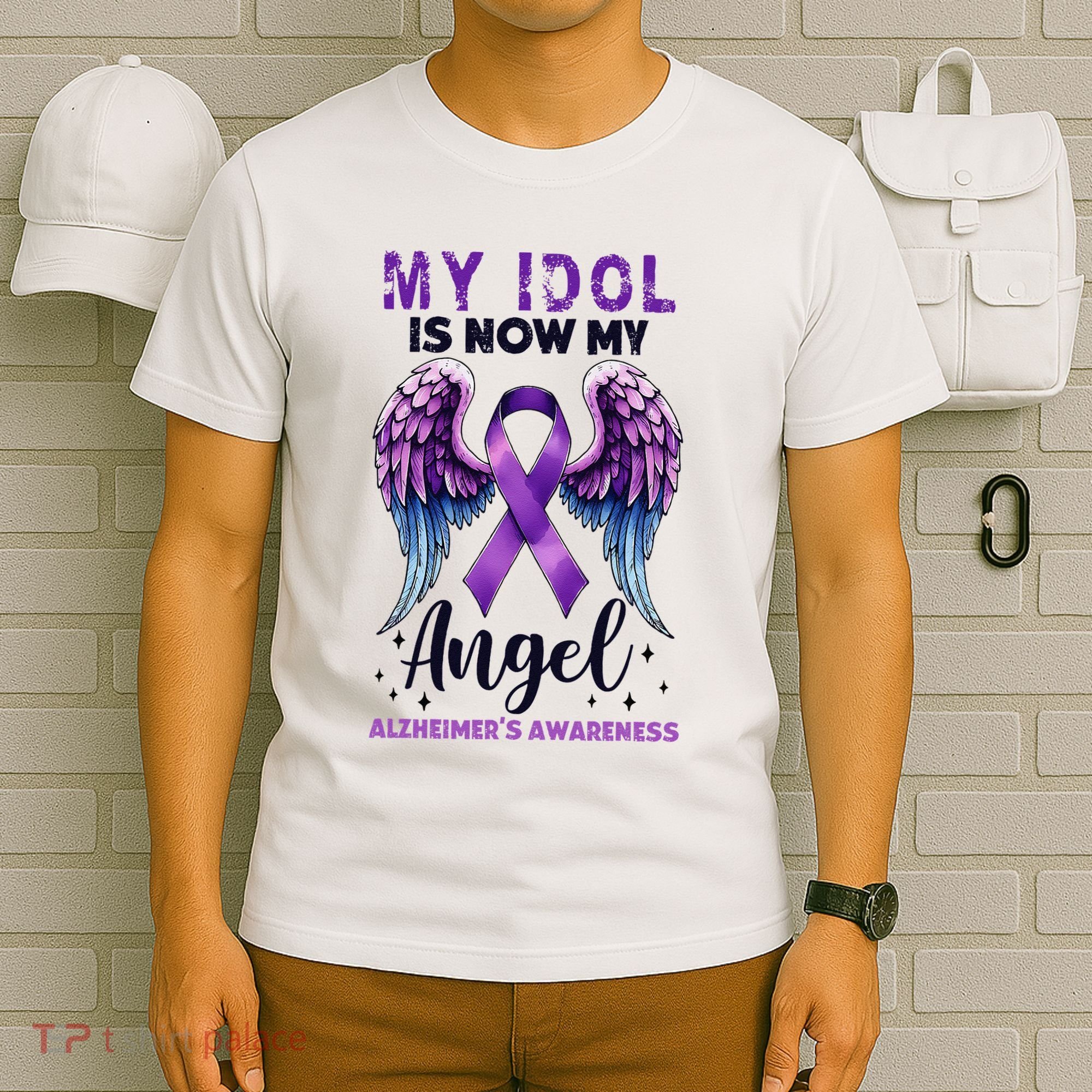 My Idol Is Now My Angel AlzheimerS Awareness Month T-Shirt