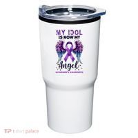 My Idol Is Now My Angel AlzheimerS Awareness Month Tumbler thumb 0