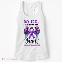 My Idol Is Now My Angel AlzheimerS Awareness Month Women's Tank Top thumb 0