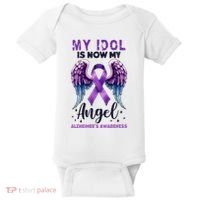My Idol Is Now My Angel AlzheimerS Awareness Month Baby Bodysuit thumb 0