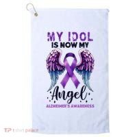 My Idol Is Now My Angel AlzheimerS Awareness Month Golf Towel thumb 0