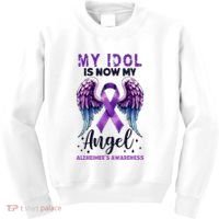 My Idol Is Now My Angel AlzheimerS Awareness Month Kids Sweatshirt thumb 0