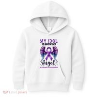 My Idol Is Now My Angel AlzheimerS Awareness Month Kids Hoodie thumb 0