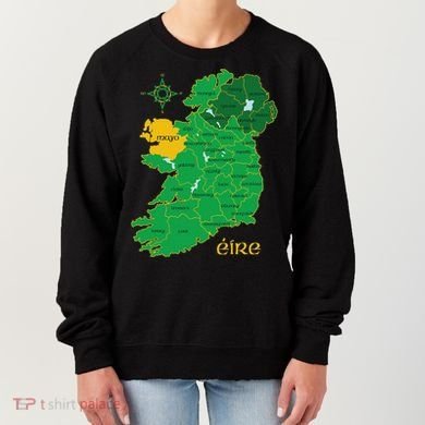 Mayo Ireland Irish County Map Eire Irish Travel Women's Sweatshirt