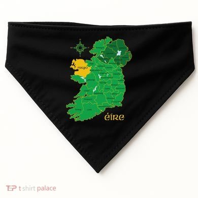 Mayo Ireland Irish County Map Eire Irish Travel USA-Made Doggie Bandana