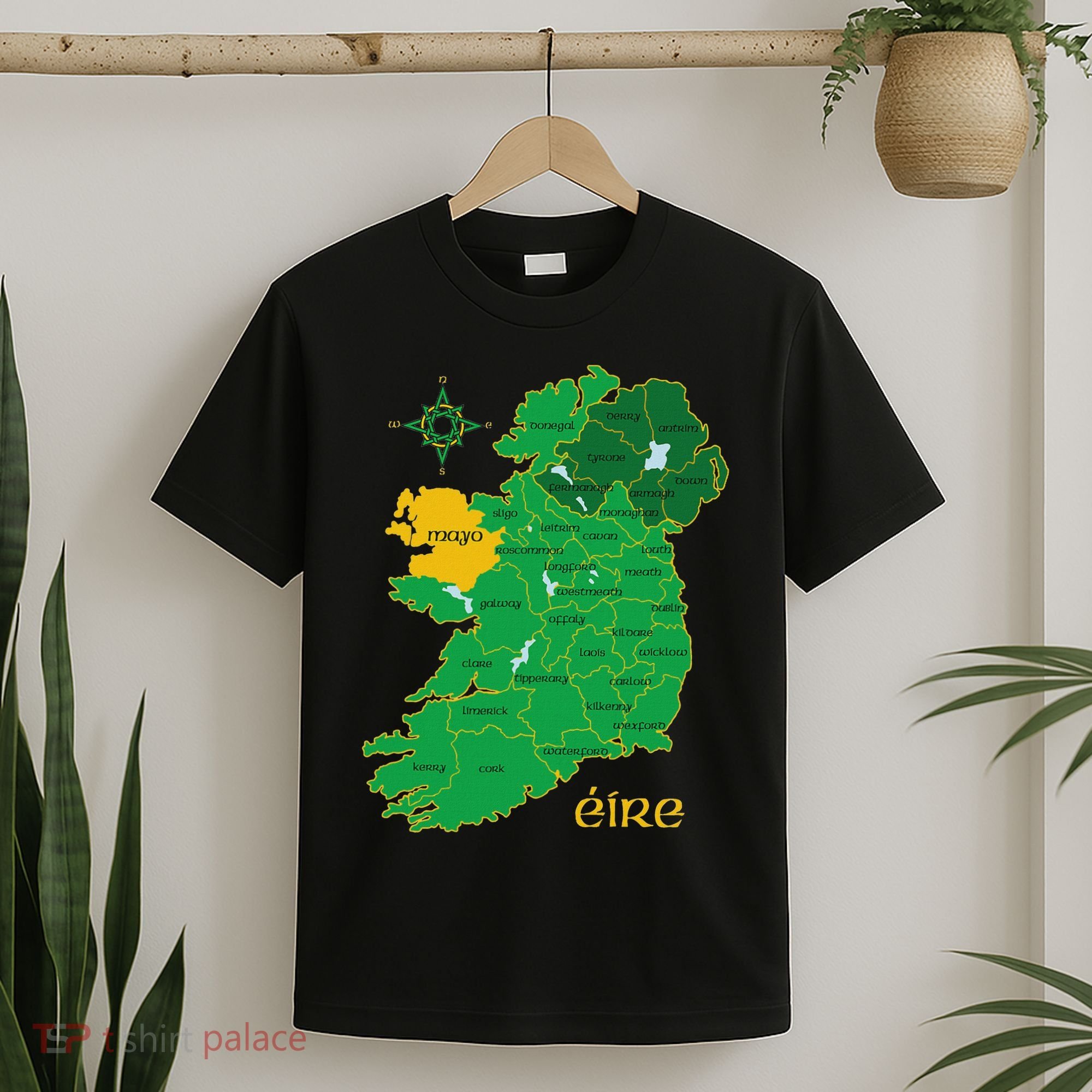 Mayo Ireland Irish County Map Eire Irish Travel T-Shirt
