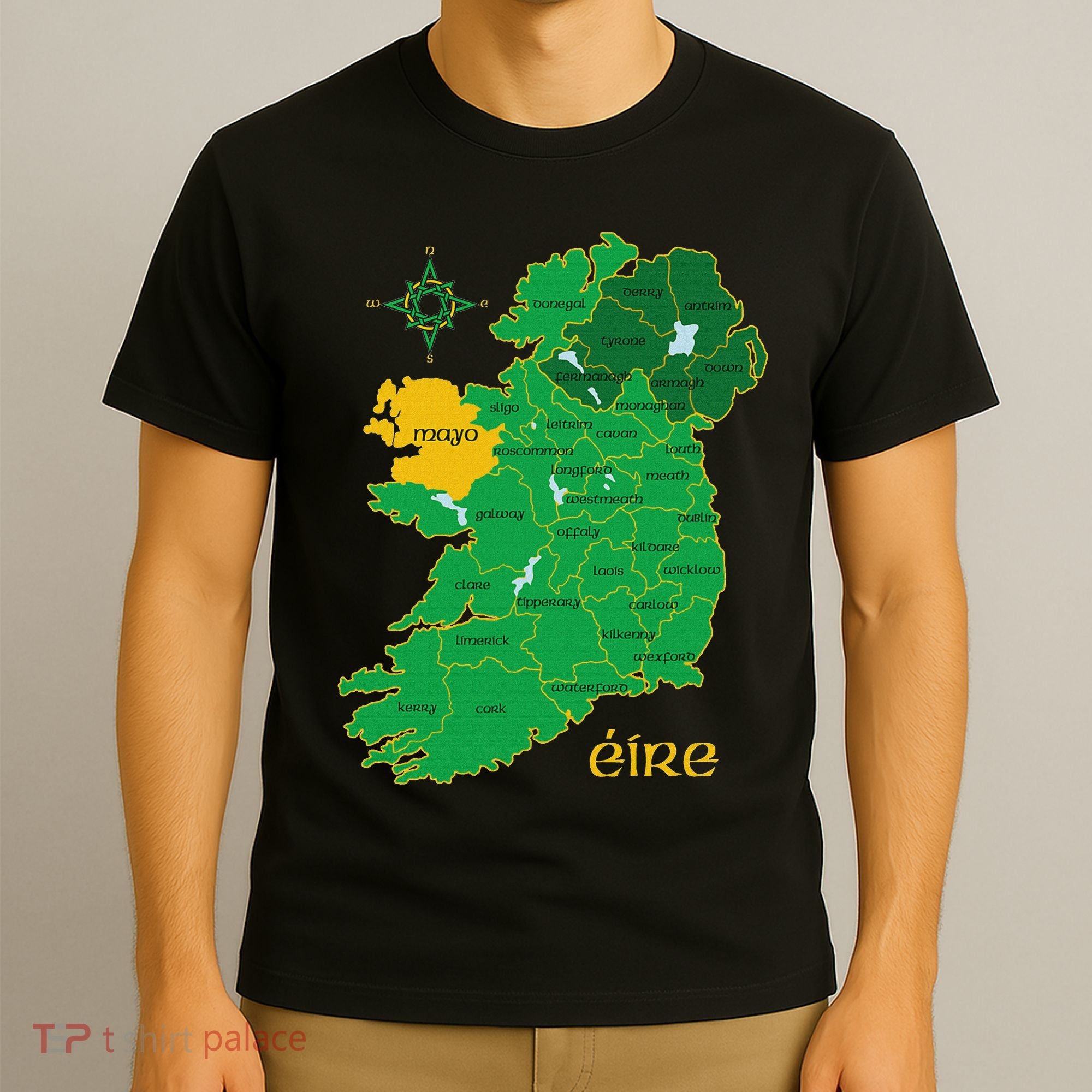 Mayo Ireland Irish County Map Eire Irish Travel T-Shirt