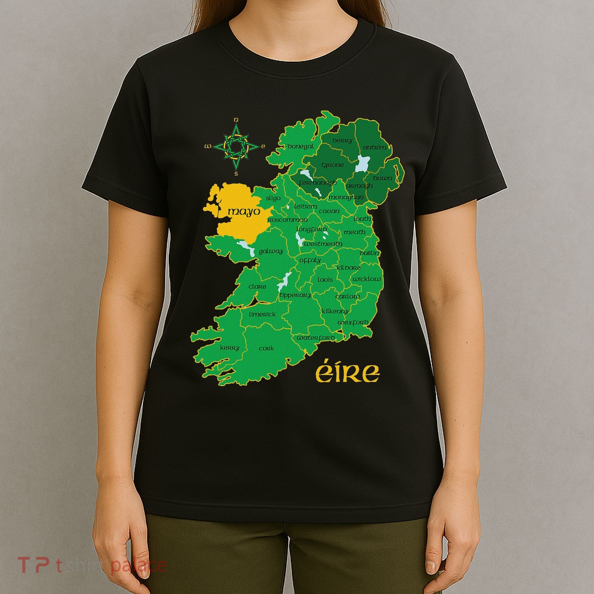 Mayo Ireland Irish County Map Eire Irish Travel T-Shirt
