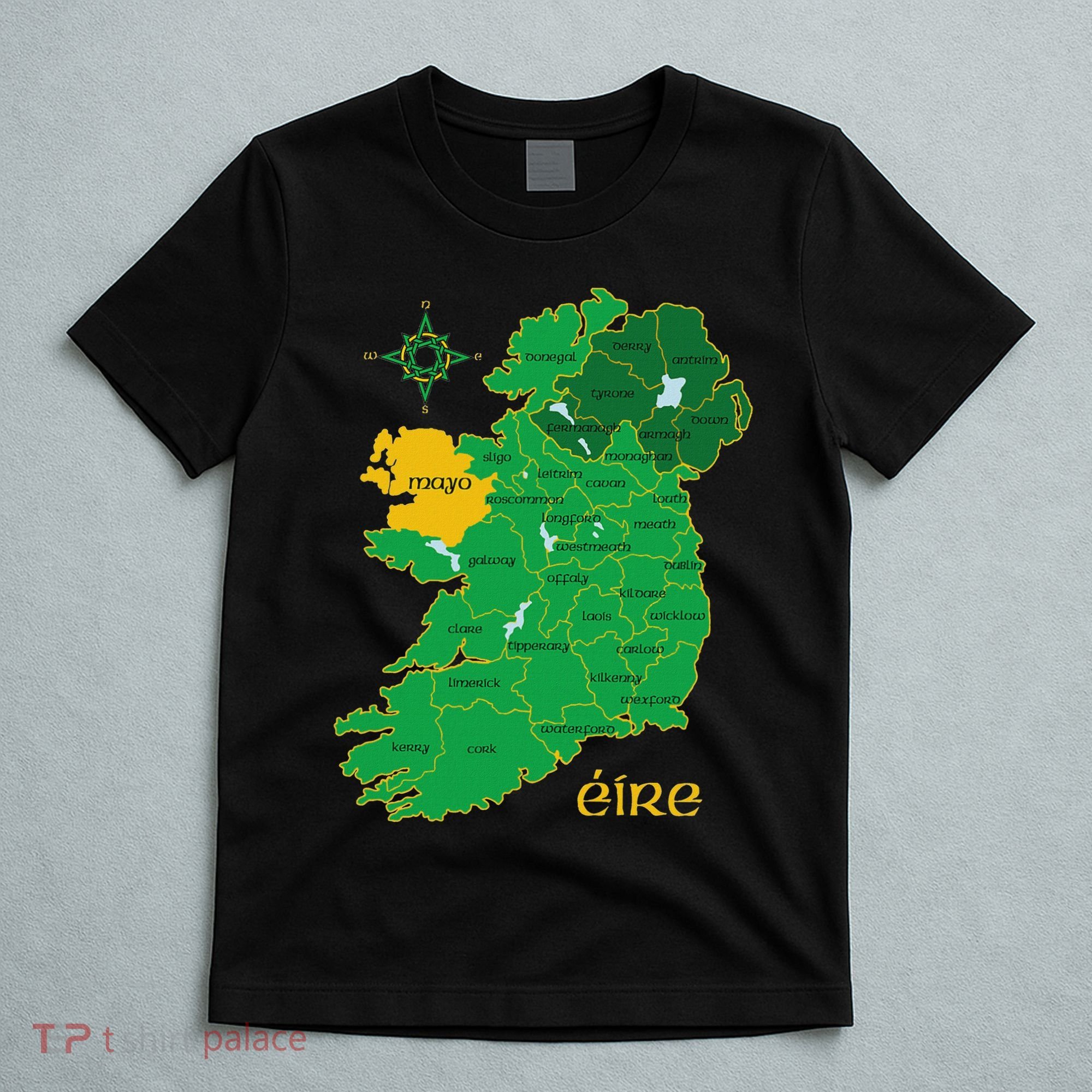 Mayo Ireland Irish County Map Eire Irish Travel T-Shirt